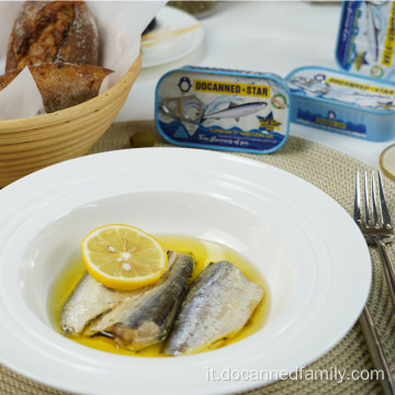 Deliziose sardine docanned in olio vegetale